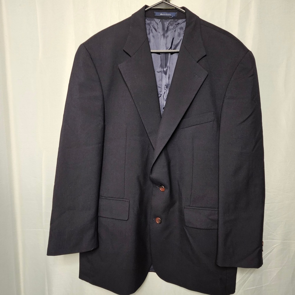 Chaps Ralph Lauren Blazer Mens 43L Charcoal Grey Pure New Wool Sport Coat Canada